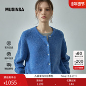 FACADE 女休闲外套MUSINSA 开衫 PATTERN韩国25冬季 羊驼毛基本款