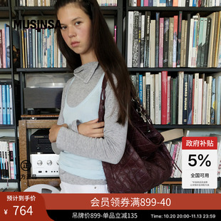 FINDKAPOOR韩国26秋季新品女士时尚菱纹款LENTA饺子包MUSINSA