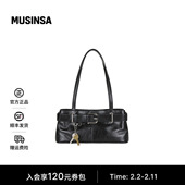 OSOI韩国女士25秋季 复古皮带扣小众时髦迷你包钥匙腋下包MUSINSA