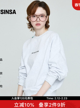 INSTANTFUNK韩国男女春季LOGO印花宽松慵懒百搭圆领卫衣MUSINSA