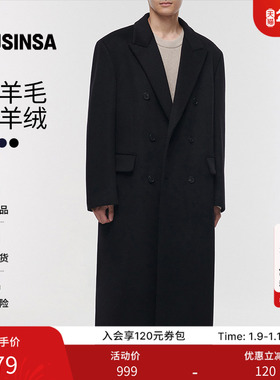 【含羊绒羊毛】musinsa standard韩国25秋冬男士长款毛呢大衣外套