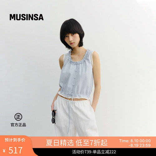 DUNST韩国26夏季女士无袖衬衫