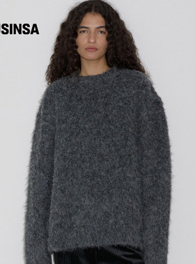 【含羊毛】overdue flair韩国女士25秋季时尚毛绒针织上衣MUSINSA