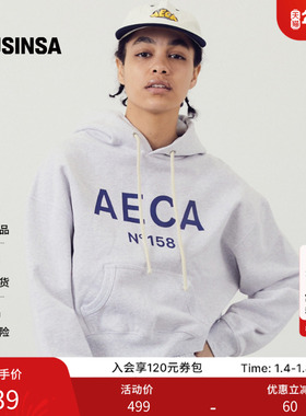 AECA韩国男女25秋季新款宽松日常休闲大Logo短款连帽卫衣MUSINSA