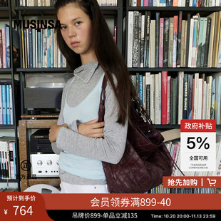 FINDKAPOOR韩国26秋季新品女士时尚菱纹款LENTA饺子包MUSINSA