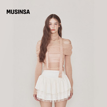 Not your rose韩国25秋冬花瓣针织上衣小众设计感长袖衫MUSINSA