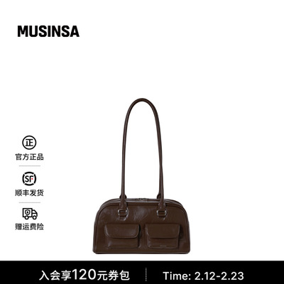 复古简约对称双袋设计保龄球包