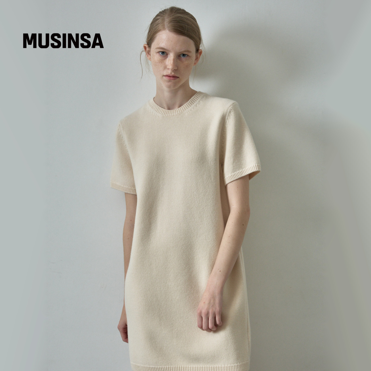 90s针织连衣裙简约舒适羊毛裙