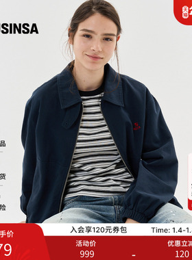 AECA韩国男女25秋季新款情侣休闲百搭翻领外套拉链款夹克MUSINSA