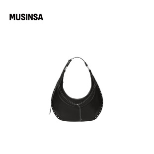 STAND 简约半月形银色铆钉铆钉新月包MUSINSA OIL韩国女士25冬季