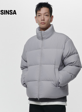 musinsa standard韩国25冬季男士时尚简约立领双拉链羽绒夹克外套