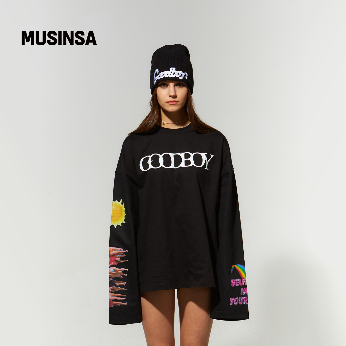 男女同款新款简约大Logo针织帽