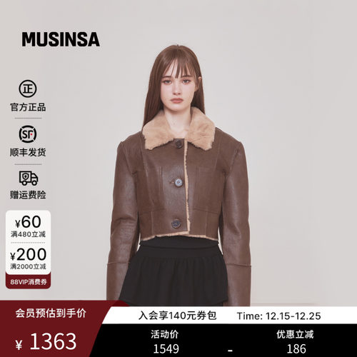 复古翻领加绒机车风时尚夹克