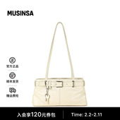 复古长肩带时尚 OSOI 韩国女士25秋季 皮带扣钥匙手提包MUSINSA