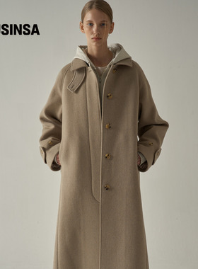 FACADE PATTERN韩国女士25冬季休闲羊绒巴尔玛卡安大衣MUSINSA