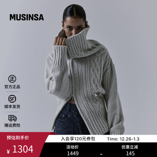 卫衣外套MUSINSA 高领拉链长袖 TREEMINGBIRD韩国女士25秋季 时尚