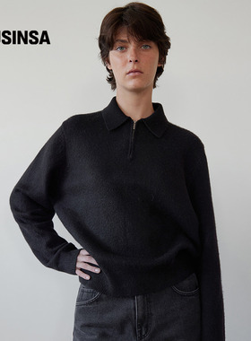 LEVAR韩国25秋冬半拉链翻领修身显瘦百搭基础拉链针织衫MUSINSA