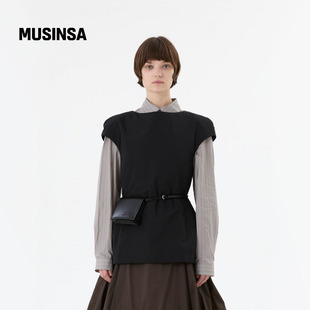 AMOMENTO韩国女士25冬季 简约通勤迷你裙MUSINSA 休闲流行时尚