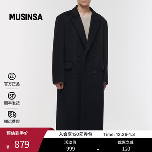 长款 standard韩国25秋冬男士 musinsa 毛呢大衣外套 含羊绒羊毛