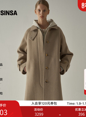 FACADE PATTERN韩国女士25冬季休闲羊绒巴尔玛卡安大衣MUSINSA