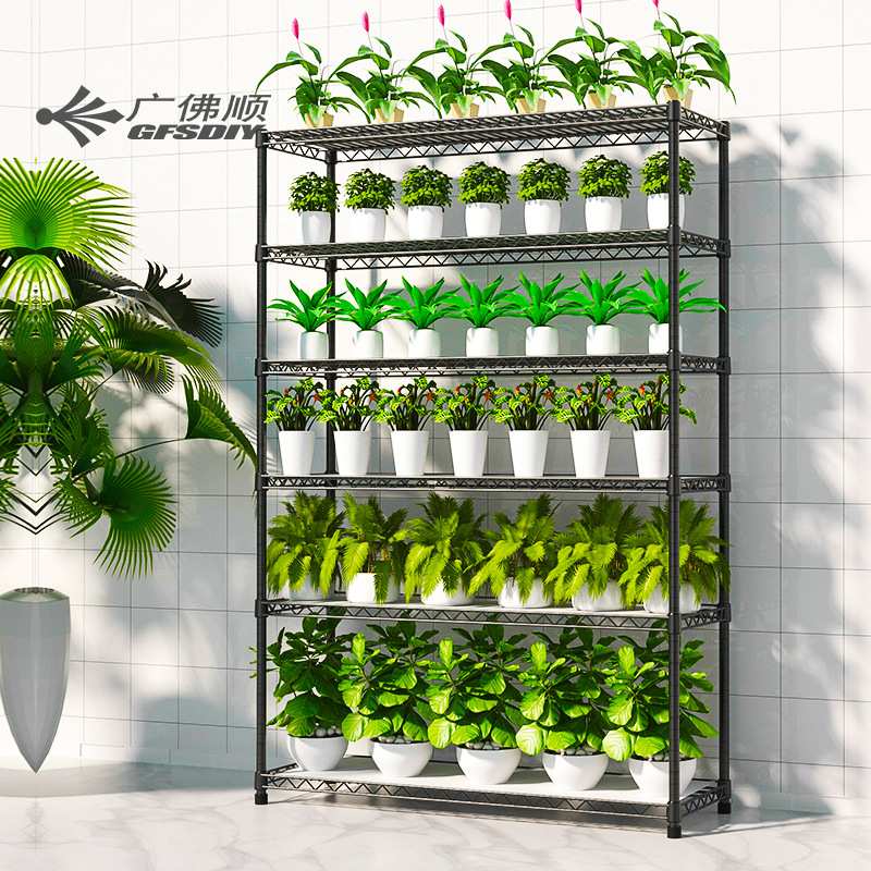 新品花架6层防水防锈盆栽绿植置物架 落地花卉阳台架子盆景水培
