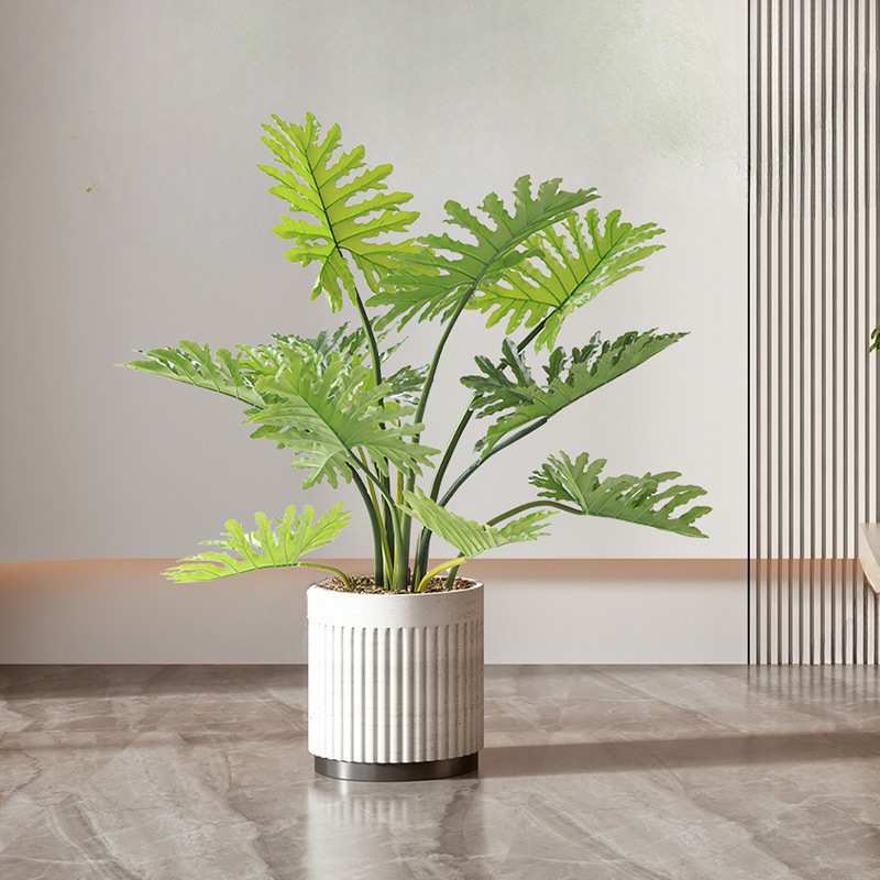 PU过胶手感春羽仿真绿植客厅装饰假植物盆栽北欧家居网红植物盆景