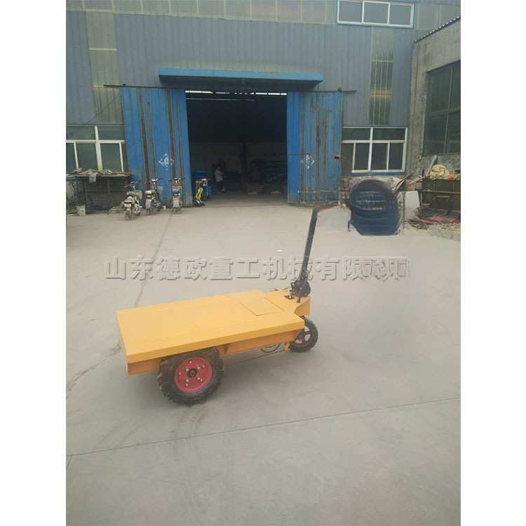 电动平板车 工地建筑电动拉砖手推车 两轮平板车电瓶自卸拉砖车
