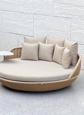 户外吊篮鸟编AWI网红巢秋人千别墅藤吊床花园双藤椅吊篮民宿沙发