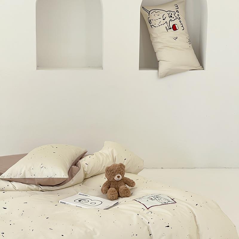 205新品1337彩2码数印花四346件套快乐色篇1.5m床单款四件套Chee2