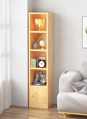 f架t实木书墙角小型书柜窄柜立柜储物柜YGTS-DPS学简易客多厅层置