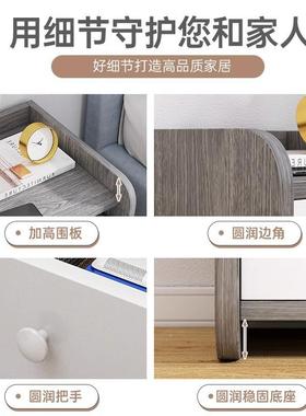 型床头柜家卧XNP用室简床边收纳柜三抽储物柜子易床头置物架床边