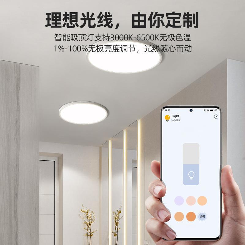 普台瑞轻956全光谱LED护光源吸顶灯薄阳客厅卧室书房儿眼童学习房