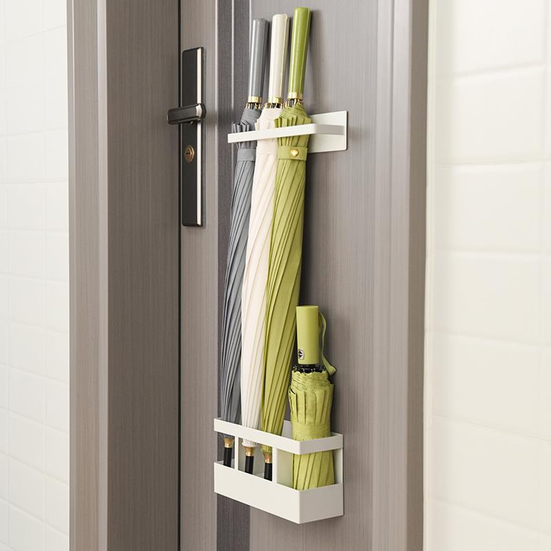 磁雨伞架家用入户门口长柄伞收纳吸壁挂盗门24后雨磁防铁伞架置物