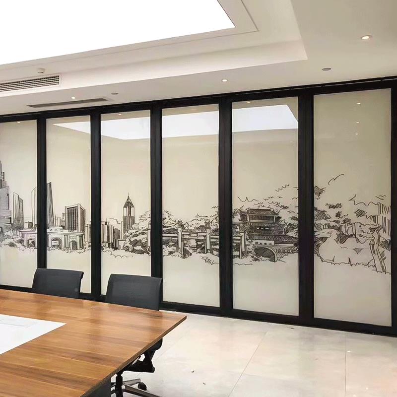 酒店厅餐移动屏风隔包玻璃隔断厢折叠中门玻璃活动式隔断屏断风