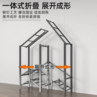 一体式折叠布衣柜免安装加粗加厚家用卧室全钢架结实耐用简易衣橱