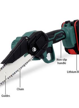 迷你6寸家用小型手持手提链锂47556电动锯户外线无电锯充电式伐木