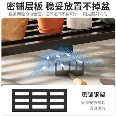花架子置物架阳台现代室内家用落地式客厅简约铁艺可移动多层挂架