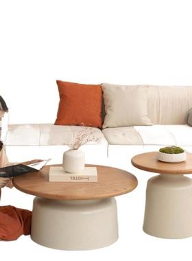 奶提油风茶几21689公厅寓客家用小户型简约网红铁艺圆形马民尼宿