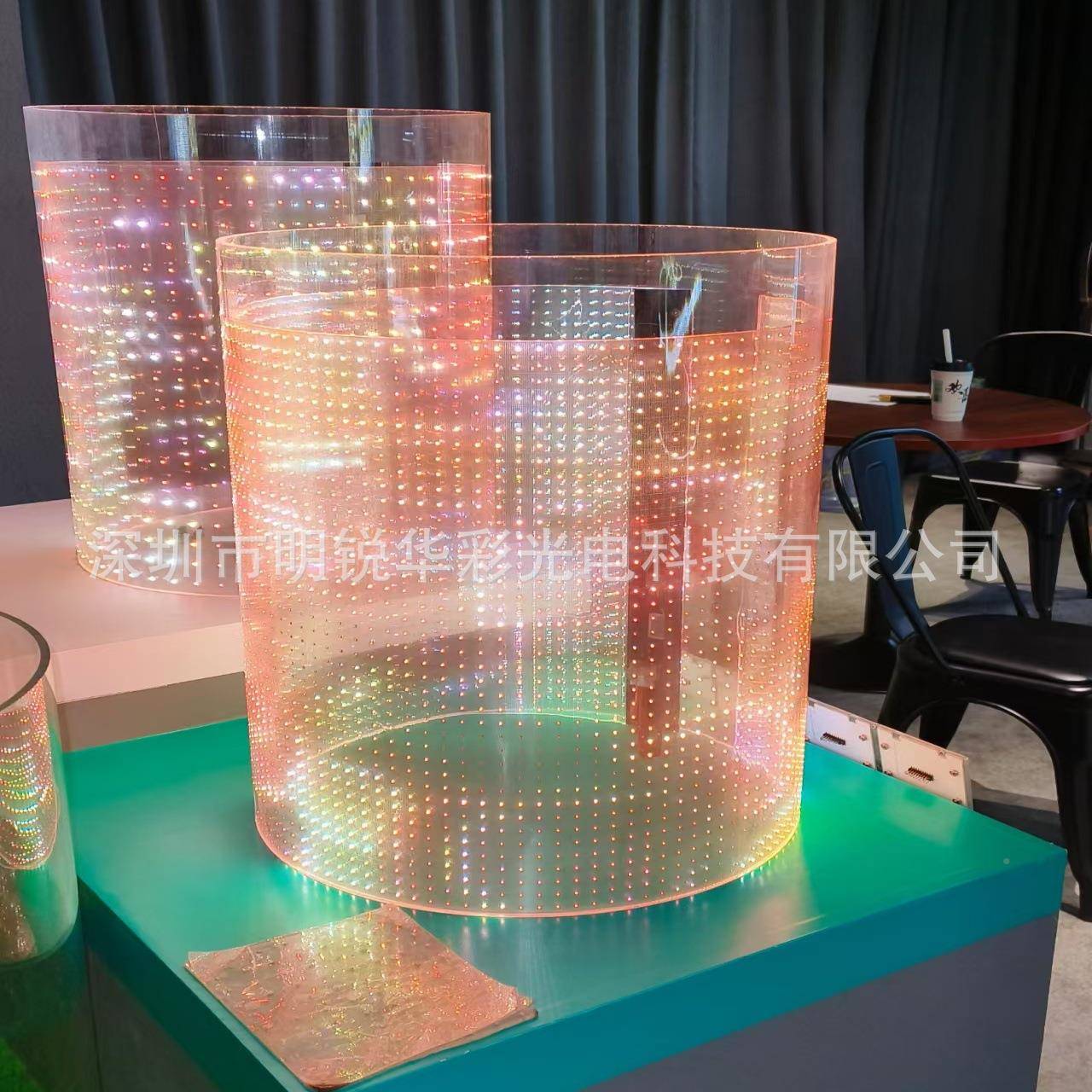 LED明明屏透户墙外透明led晶P391-7.8膜屏展馆led玻璃幕透屏led贴