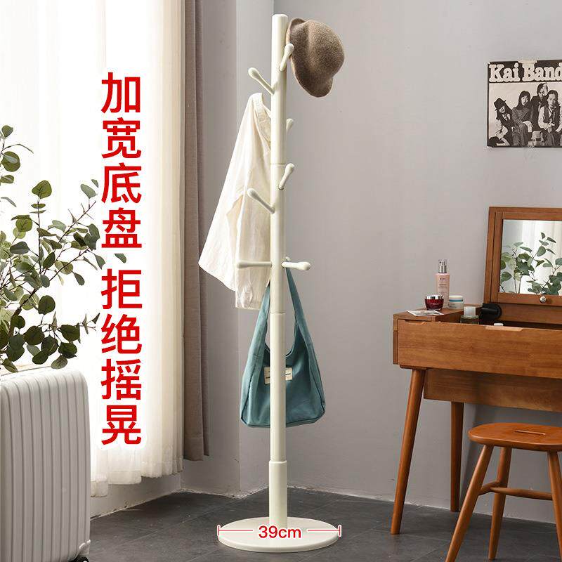 实挂木架立式衣家帽用衣架落地卧室简易衣架客衣帽架Y0厅单杆木质