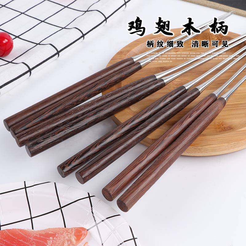 三禾日枚不锈钢尖头刺DPC式筷料理身店专用筷子三文鱼筷章鱼小丸