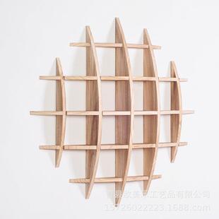 现代简约井字形物架墙壁Z 饰架餐厅厅墙壁架实木 796多置宝客阁装