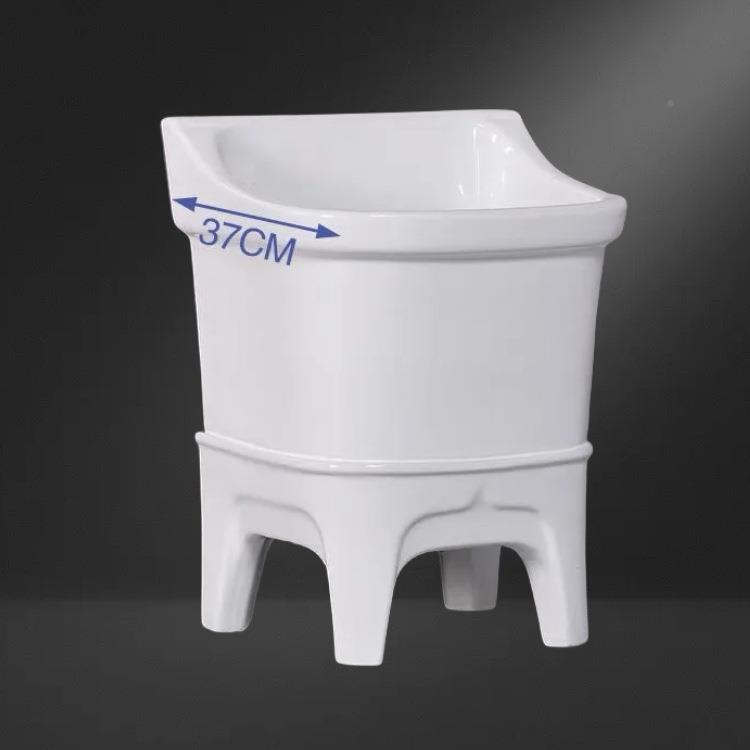 阳台拖池陶瓷阳一体布盆落式台拖布池地洗拖把池RLI陶瓷拖把槽厂