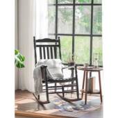 美式 乡摇椅用客厅阳台村休闲午简约全SEQ家实木懒人靠背复古摇摇