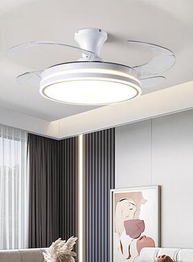 形风扇灯现代简约吊扇灯2客AWI025新款吸风扇吊灯餐厅隐厅卧顶室