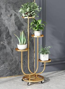 花架室内家用阳子台落地式置架铁艺客厅花盆多物挂架花90231架绿