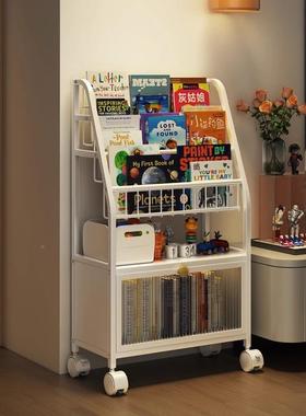 儿童宝书架家用绘本架阅读区45212移动物玩具置收纳架简易宝书柜