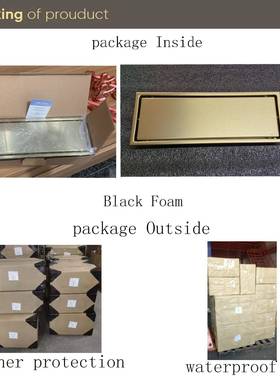 哑黑色隐形0300mm长地漏34不锈钢长形浴室臭防虫防HIDL130地漏HID