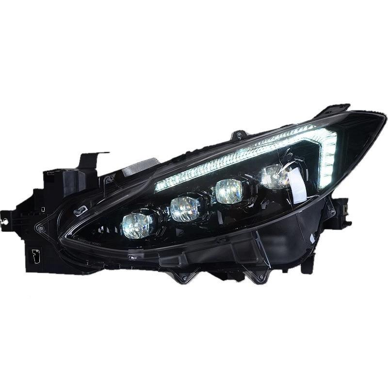 专用4于1-ZWJ16款昂克赛拉大总成装日灯行灯LED水晶透镜改流水转