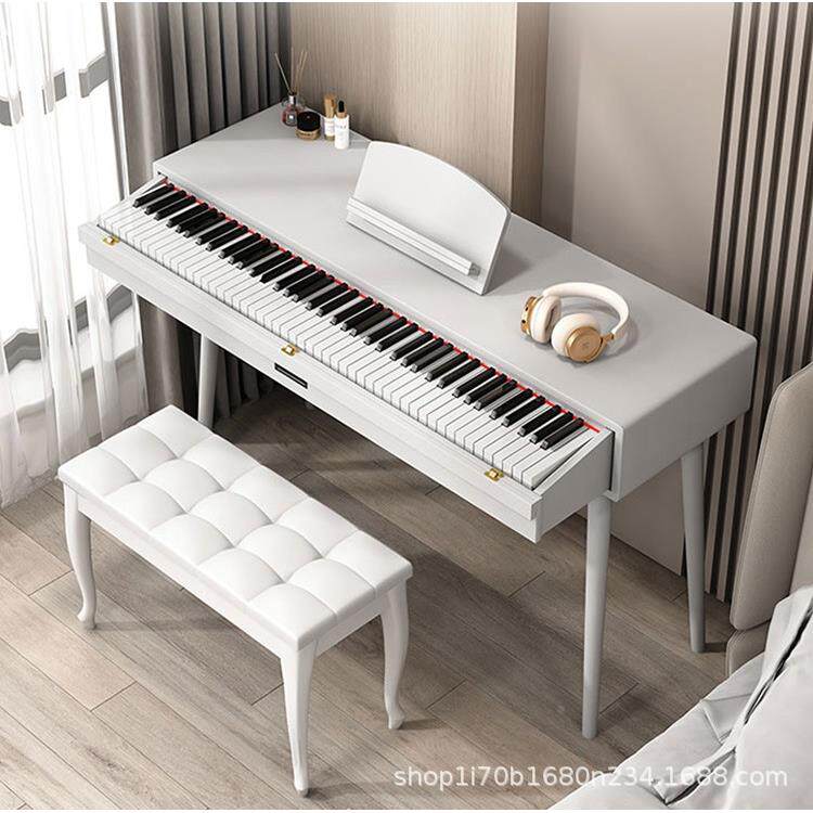 钢工厂直销抽式88键电琴书桌重成年人初T-82锤学者电屉子钢琴幼师